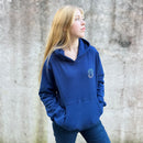 Zeezande® Basic Hoodie "Ocean Vibes" in navy blau