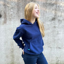 Zeezande® Basic Hoodie "Ocean Vibes" in navy blau