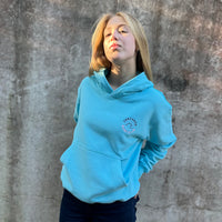 Zeezande® Basic Hoodie "Ocean Vibes" in himmelblau