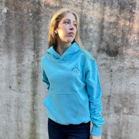 Zeezande® Basic Hoodie "Ocean Vibes" in himmelblau