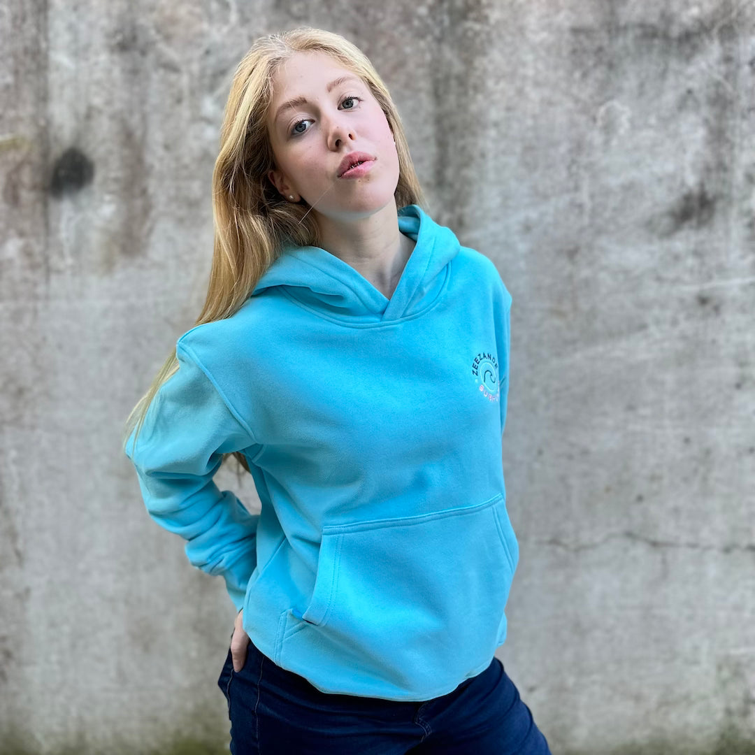 Zeezande® Basic Hoodie "Ocean Vibes" in himmelblau