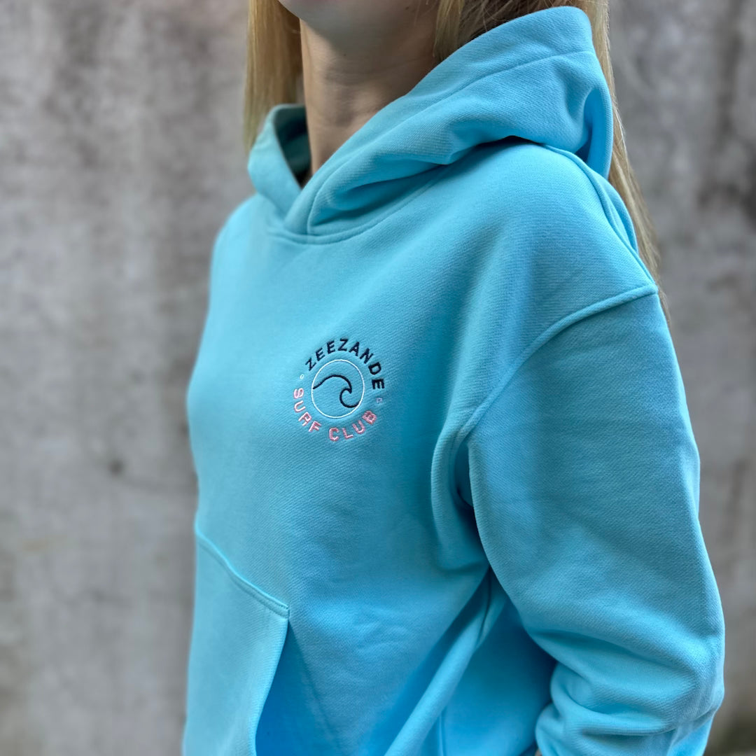 Zeezande® Basic Hoodie "Ocean Vibes" in himmelblau