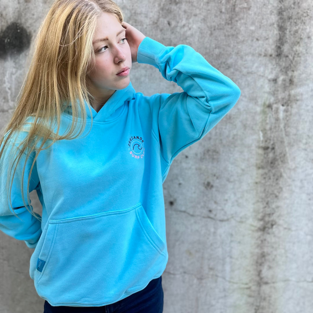 Zeezande® Basic Hoodie "Ocean Vibes" in himmelblau