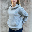 Zeezande® Basic Hoodie "Ocean Vibes" in meliertem Grau