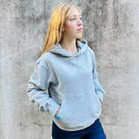 Zeezande® Basic Hoodie "Ocean Vibes" in meliertem Grau