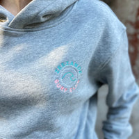 Zeezande® Basic Hoodie "Ocean Vibes" in meliertem Grau