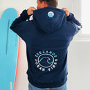 Zeezande Sweatjacke für Herren Hoodie aus Baumwolle mit Fleece Strand Meer in navy blau