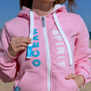 Zeezande Sweatjacke für Damen Hoodie Strand und Meer aus Baumwolle in der Farbe rosa