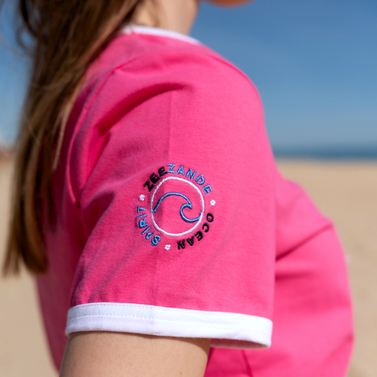 Zeezande T-Shirt für Damen aus Baumwolle Beach Girl in pink