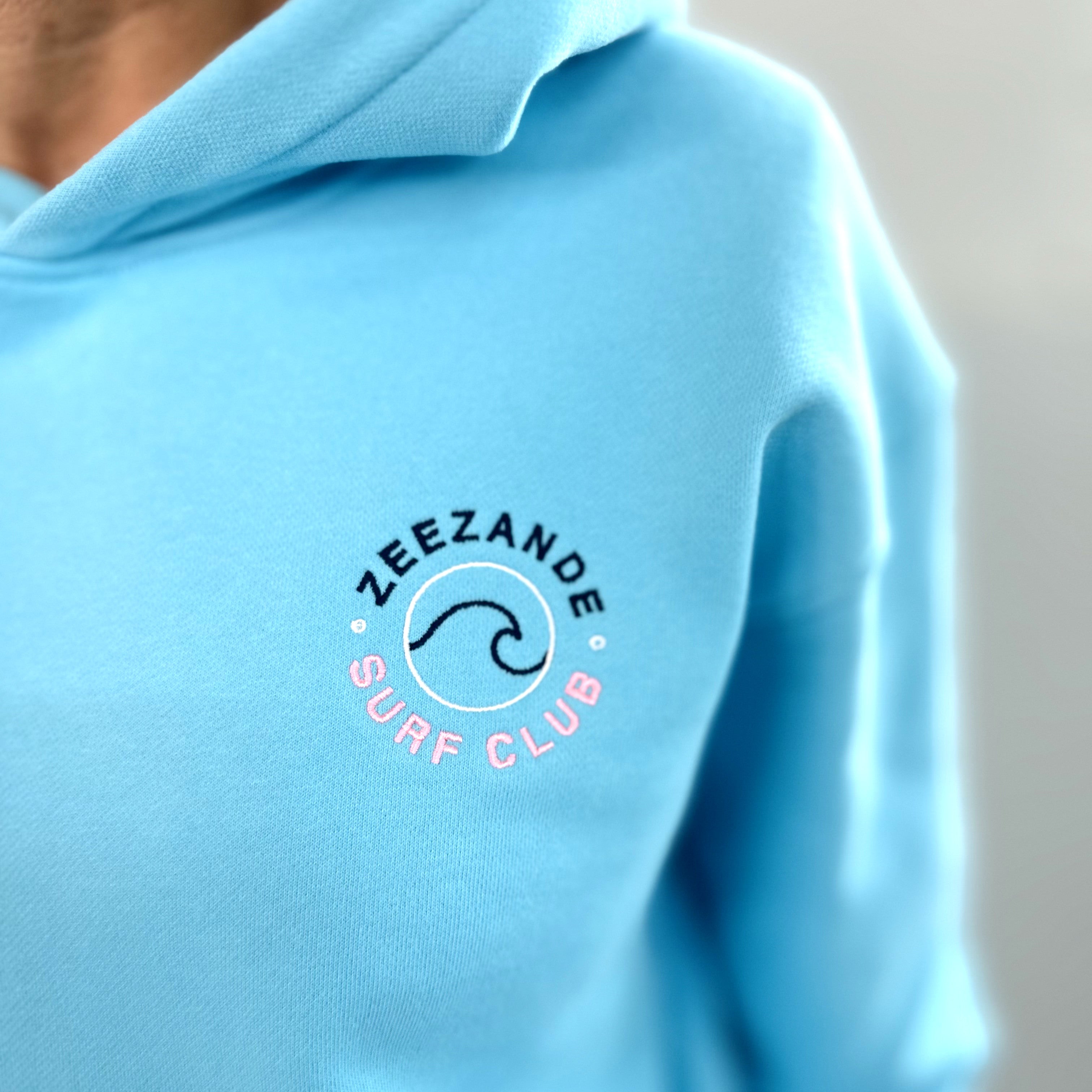 Zeezande® Basic Hoodie "Ocean Vibes" in himmelblau