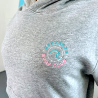 Zeezande® Basic Hoodie "Ocean Vibes" in meliertem Grau