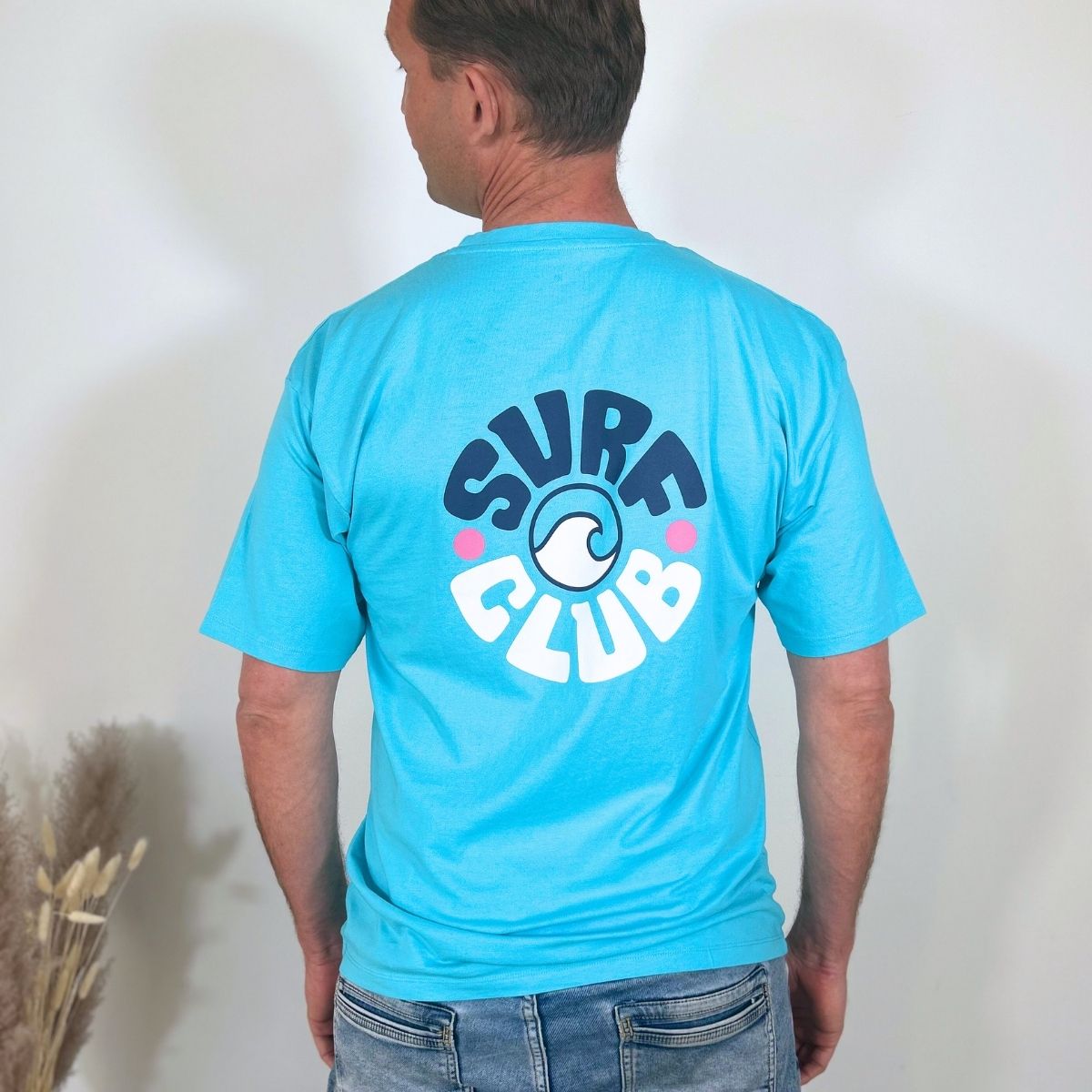 Zeezande® T-Shirt für Herren "Surf Club" in Himmelblau