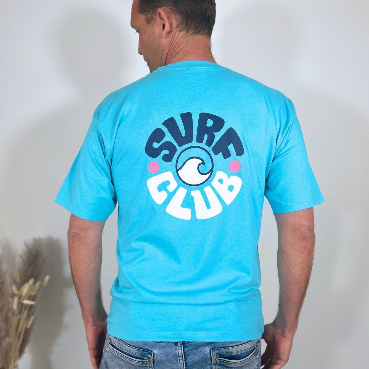 Zeezande® T-Shirt für Herren "Surf Club" in Himmelblau
