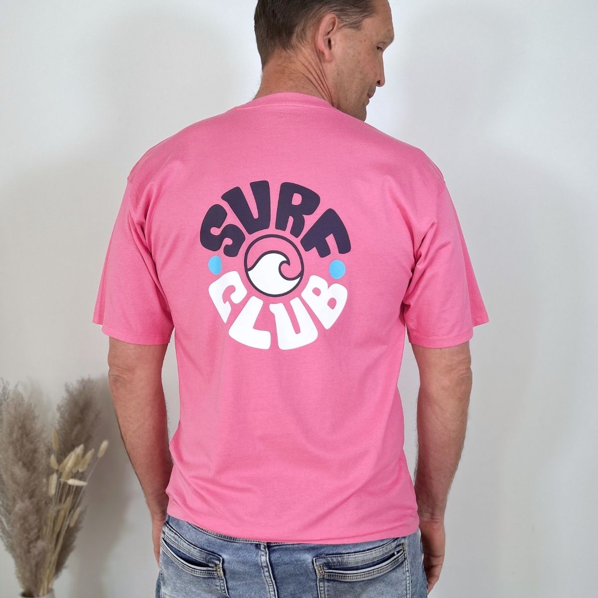 Zeezande® T-Shirt für Herren "Surf Club" in Pink