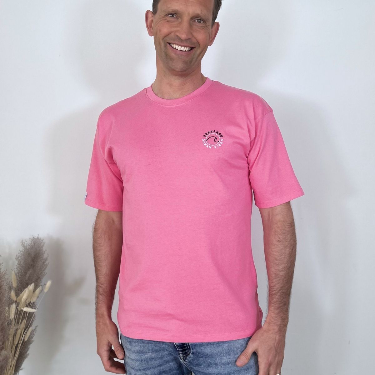 Zeezande® T-Shirt für Herren "Surf Club" in Pink