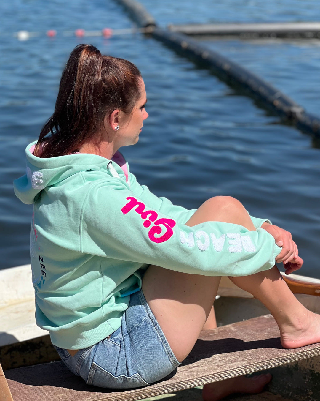 Zeezande® Sweatjacke "BEACH GIRL" in mint