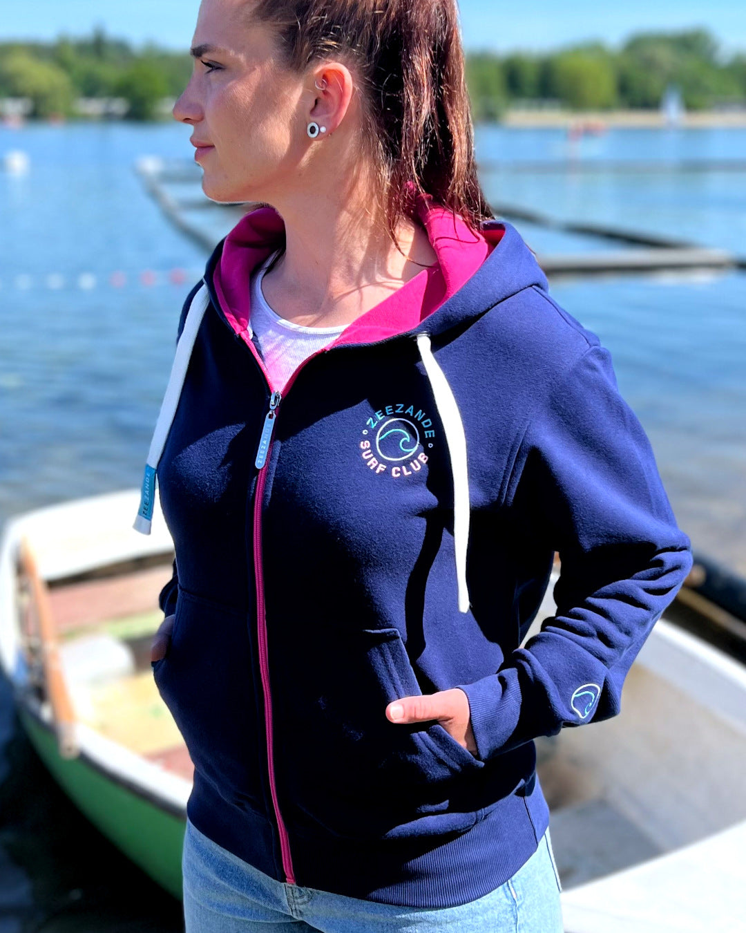 Zeezande® Sweatjacke "BEACH GIRL" in navy blau