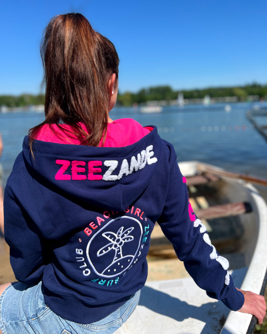 Zeezande® Sweatjacke "BEACH GIRL" in navy blau