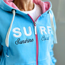 Zeezande® Sweatjacke "SURF" in himmelblau