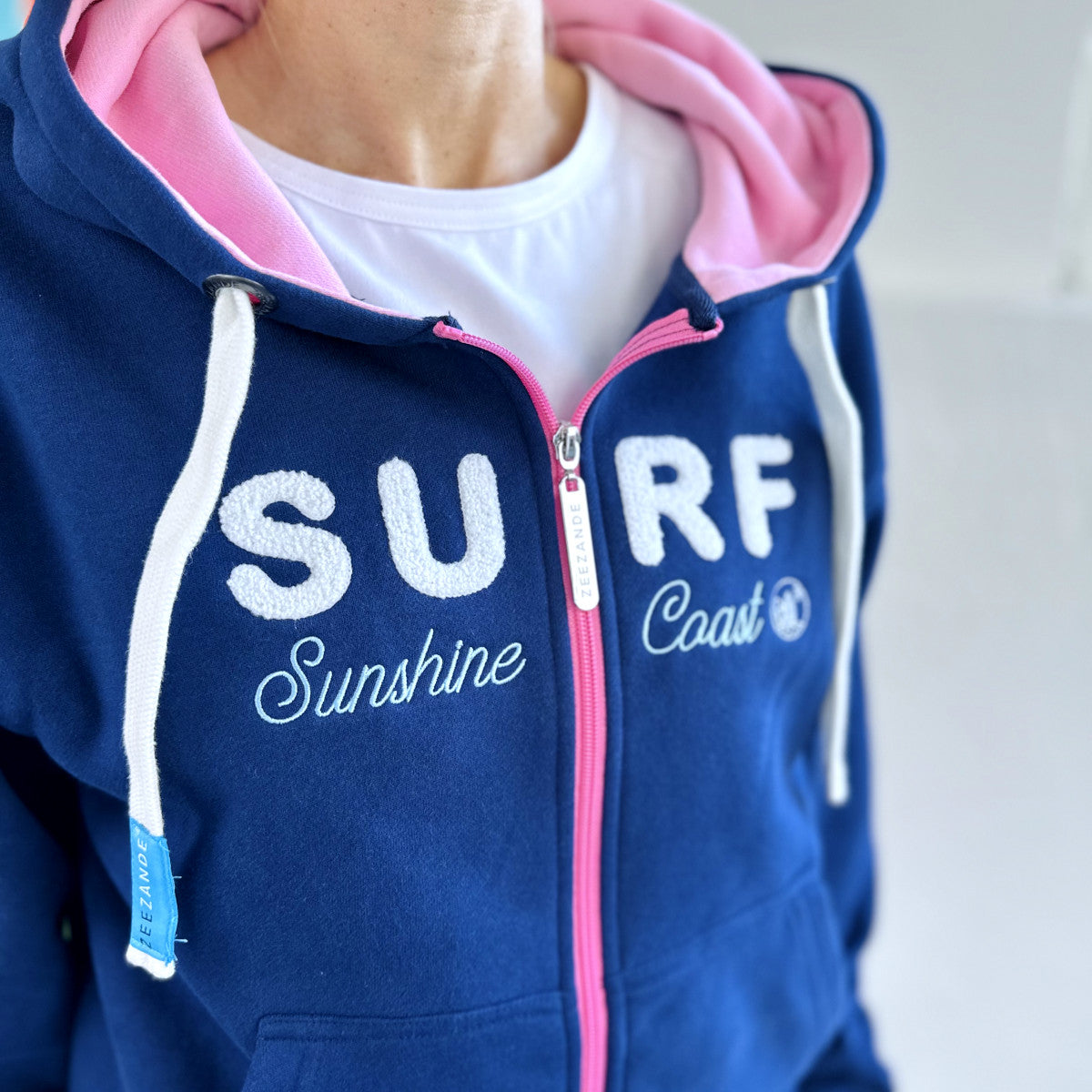 Zeezande® Sweatjacke "SURF" in navy blau