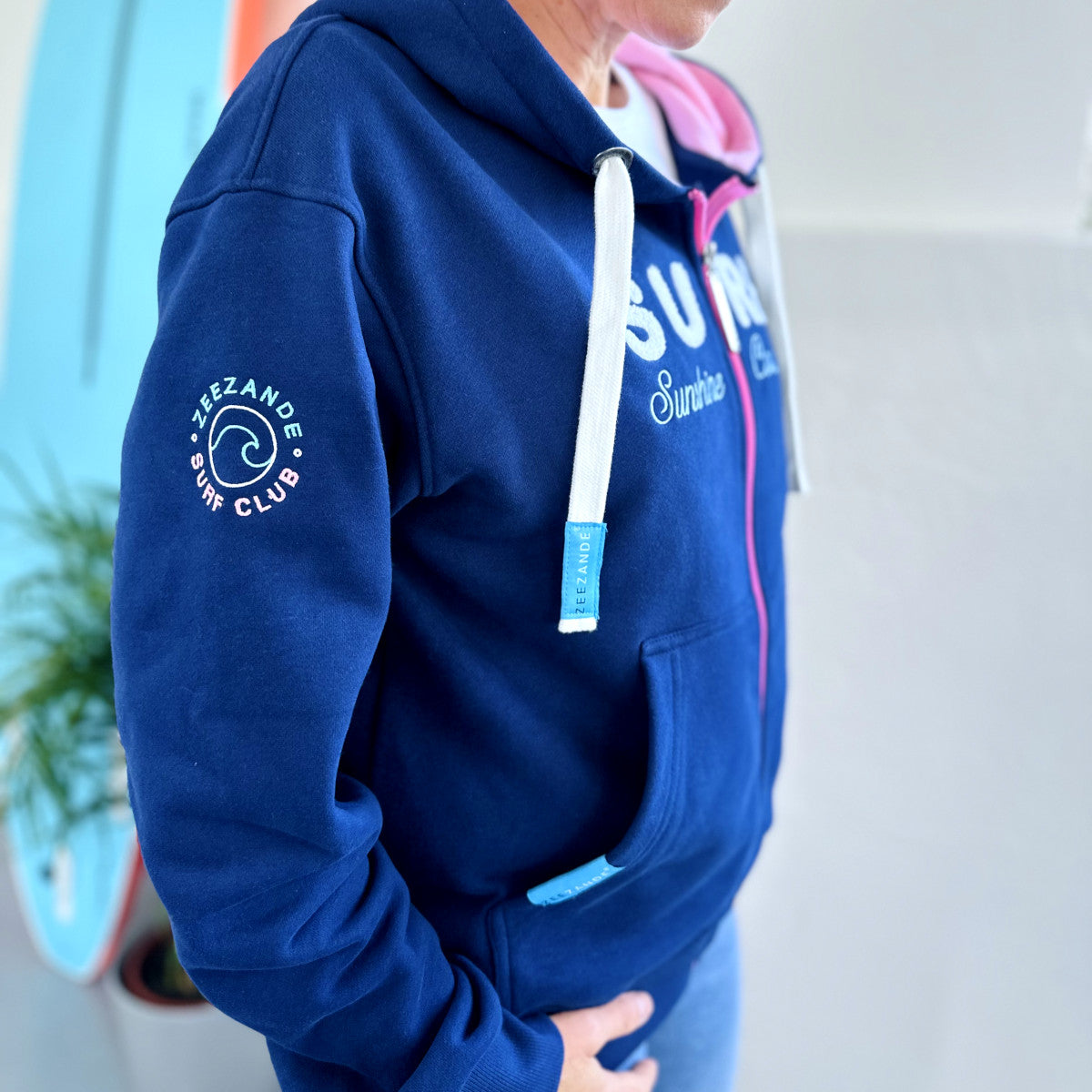 Zeezande® Sweatjacke "SURF" in navy blau