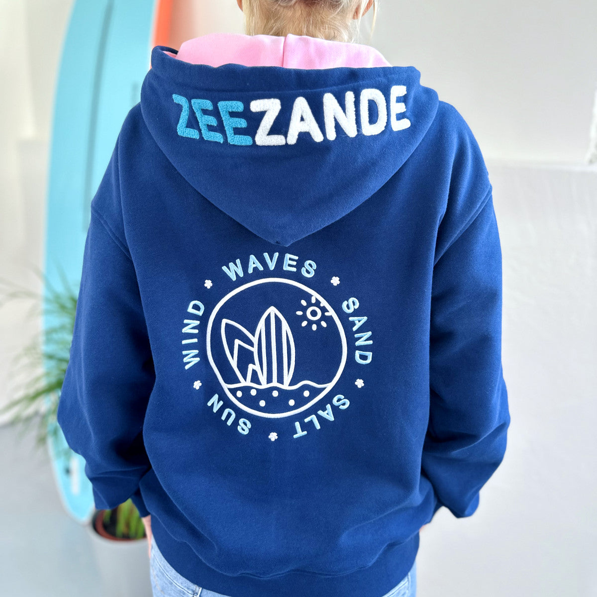 Zeezande® Sweatjacke "SURF" in navy blau