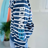 Zeezande® Sweatjacke mit Streifen in navy blau
